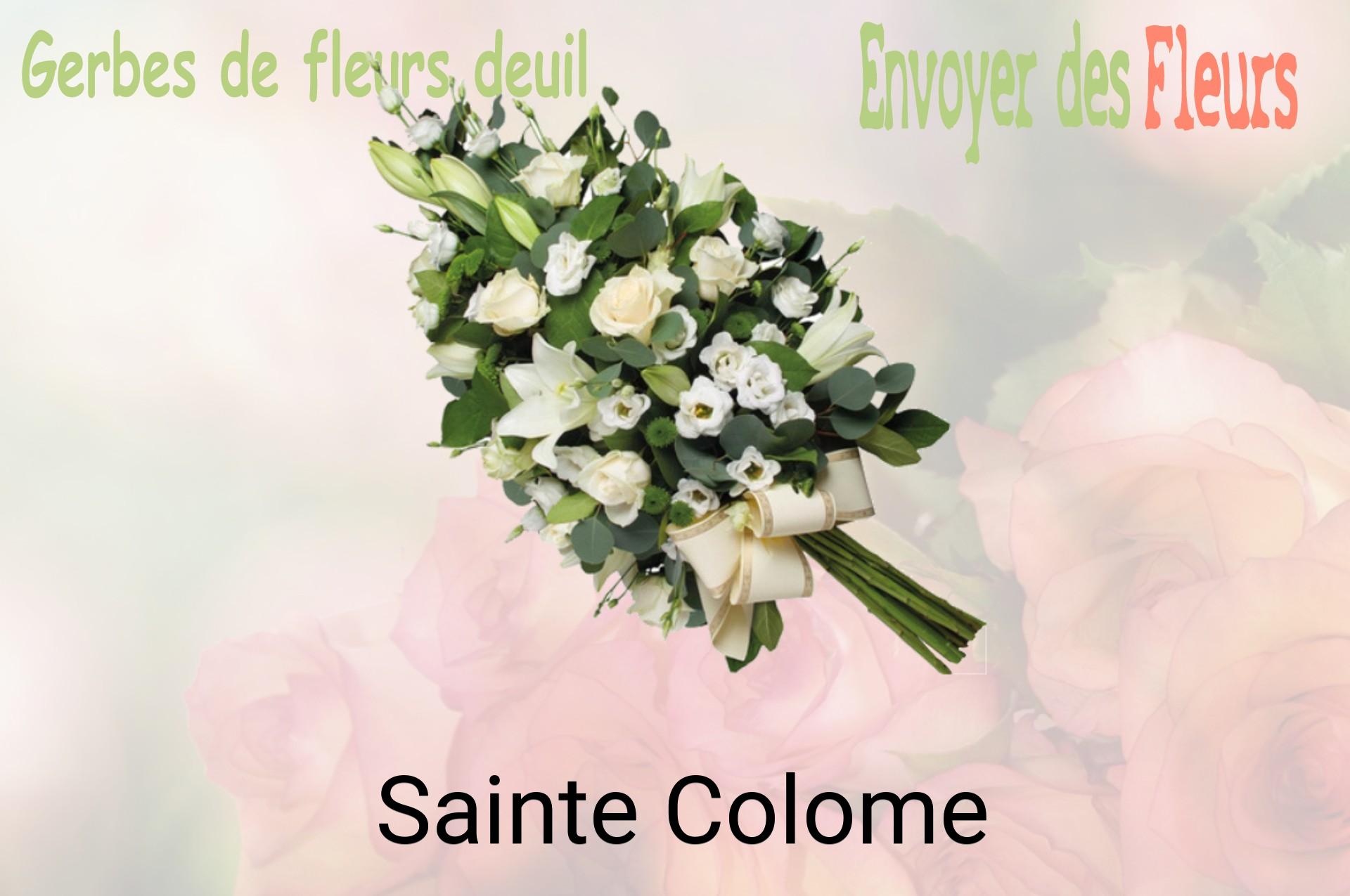 Gerbe de fleurs de deuil livrée à Sainte-Colome